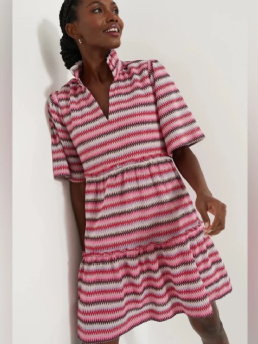 Tuckernuck Crawford zig zag stripe Mini Dress, M, NWOT